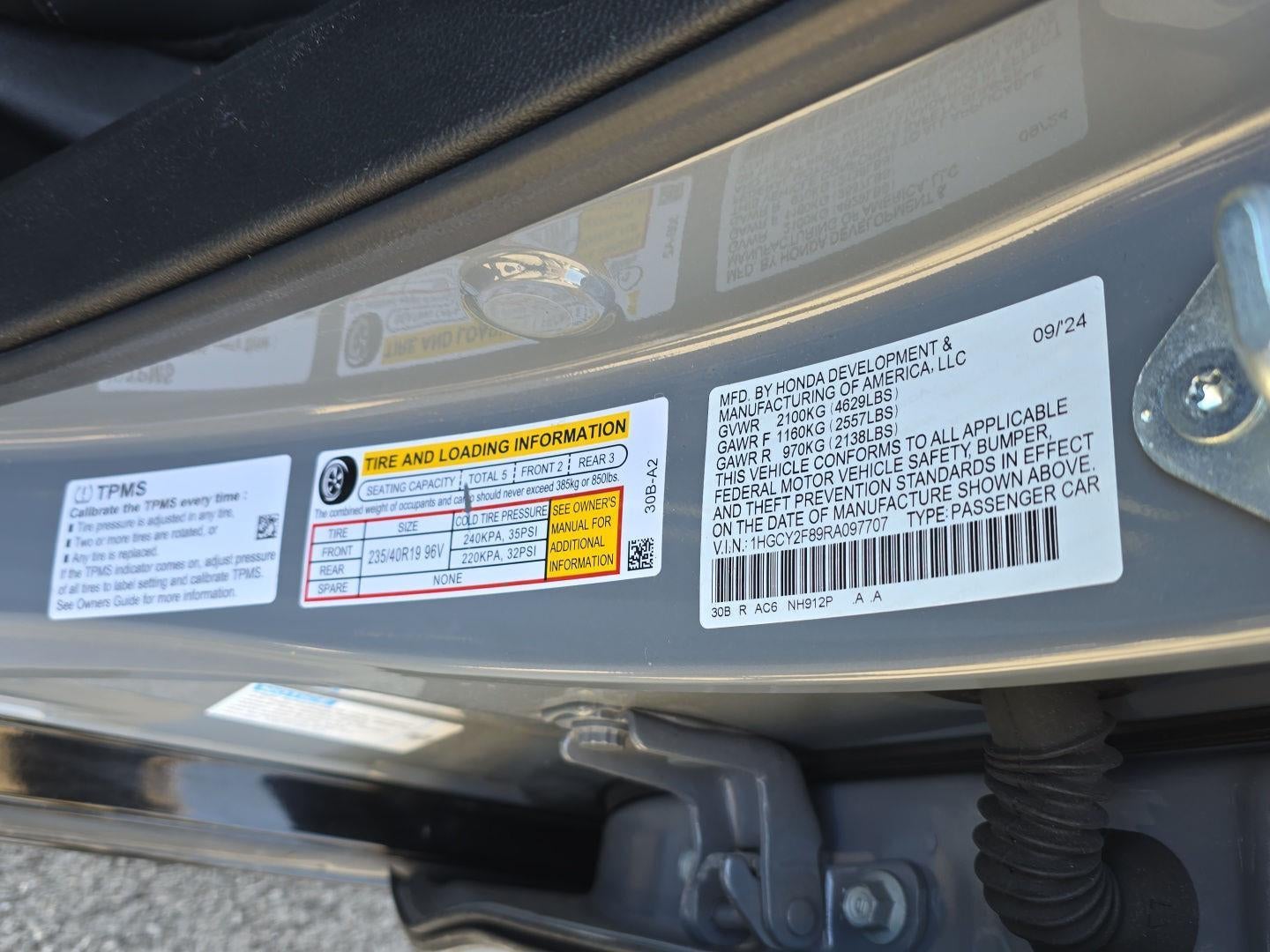 2024 Honda Accord Hybrid Touring