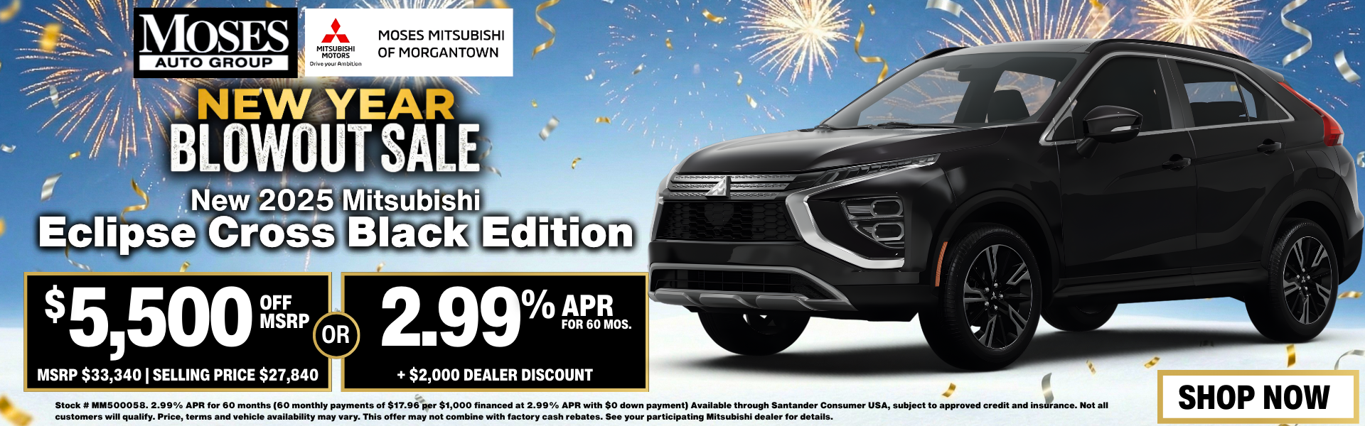 2025 Eclipse Cross Black Edition January Offer