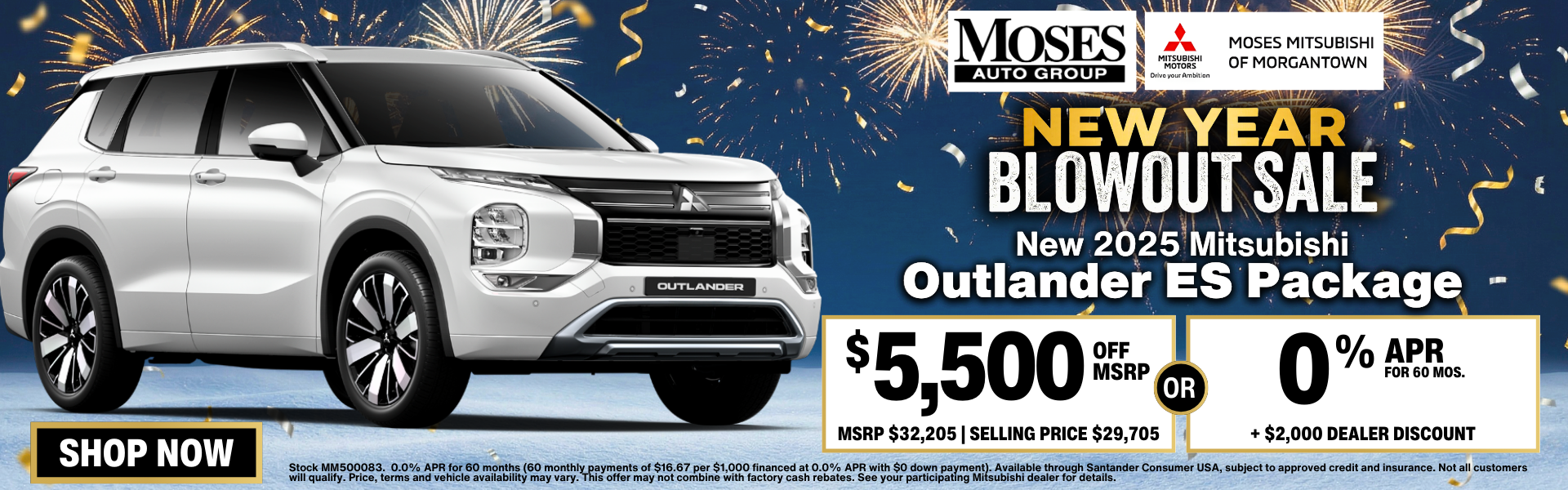 2025 Outlander ES January Offer