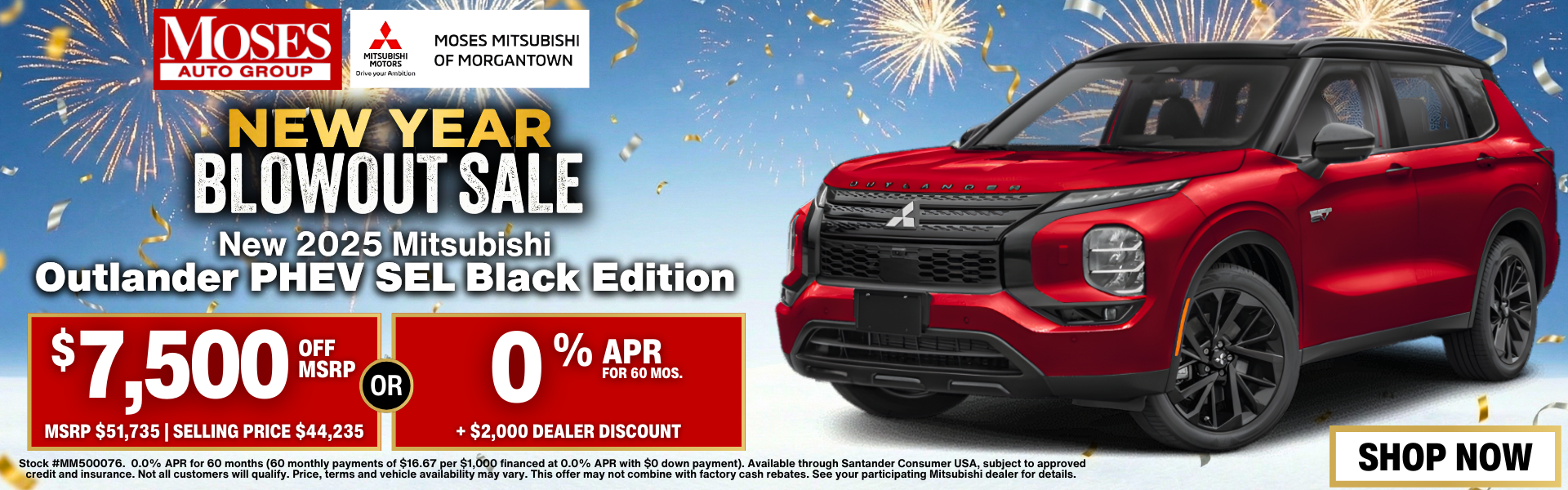 2025 Outlander PHEV SEL Black Edition Offer