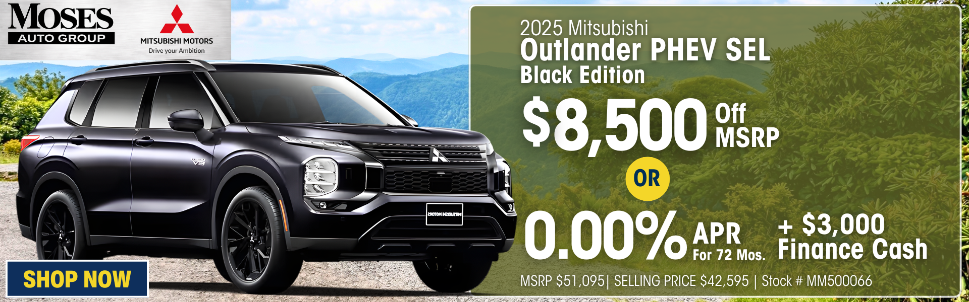 2025 Outlander PHEV SEL Black Edition April Offer