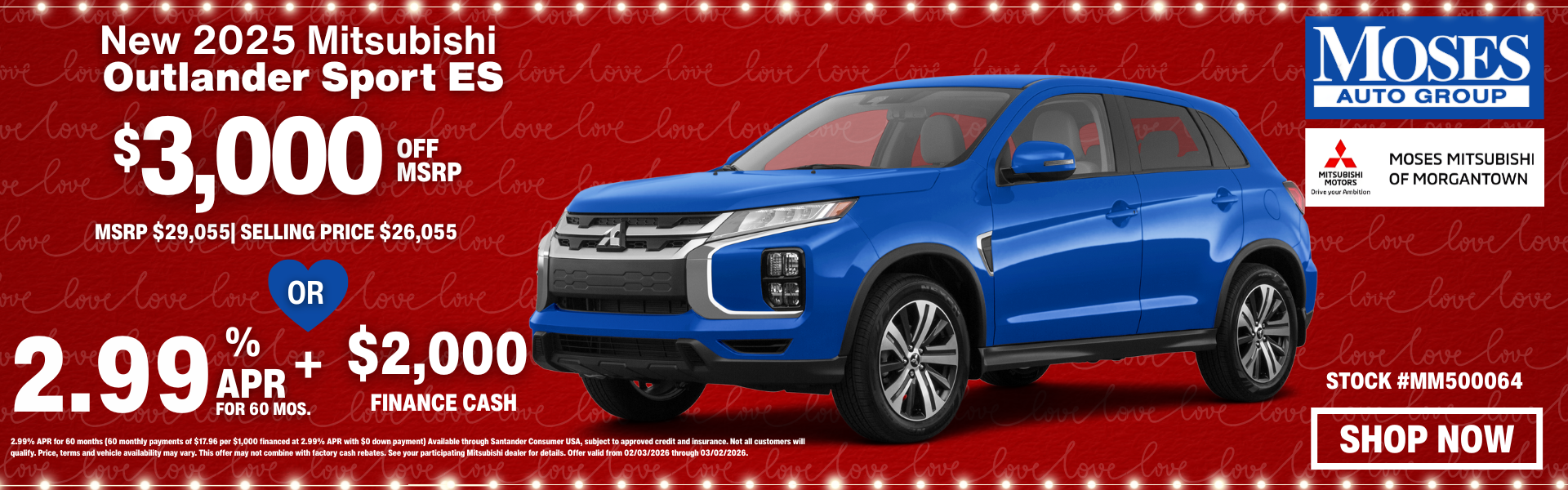 2025 Outlander Sport ES February Offer