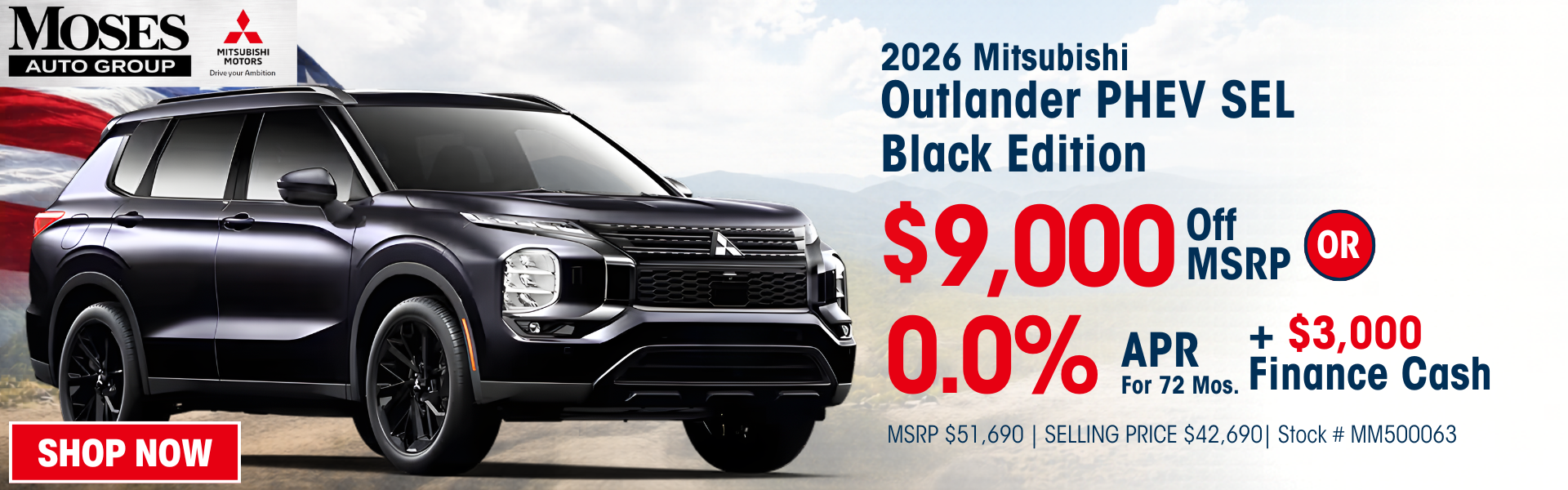 2026 Mitsubishi Outlander PHEV SEL Black Edition