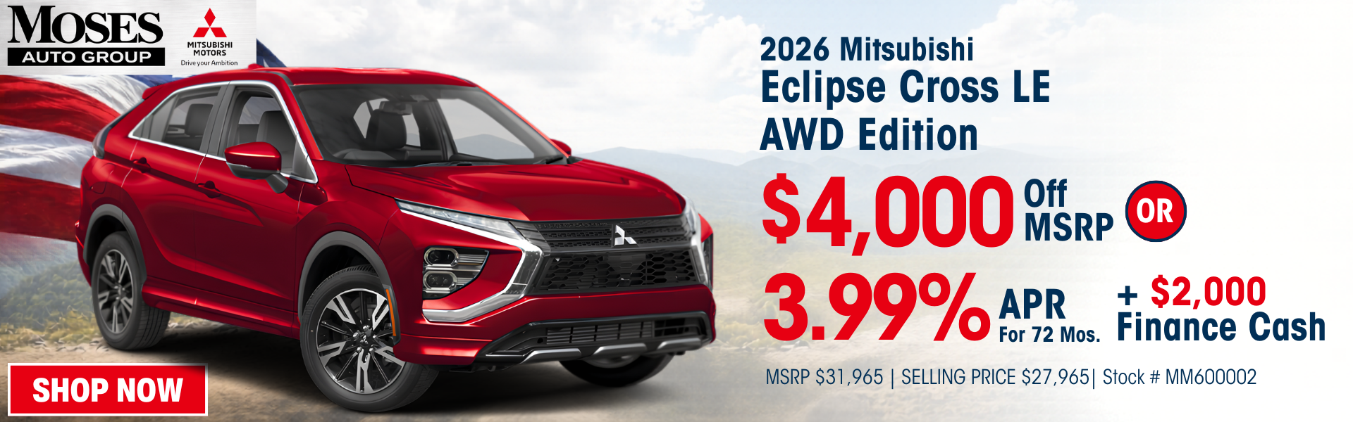 2026 Mitsubishi Eclipse Cross LE AWD Edition